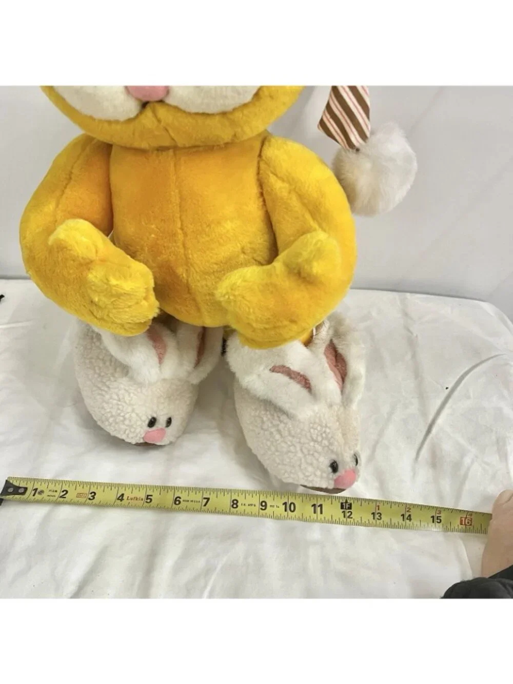 Vintage Garfield Plush Pajamas Bunny Slippers 1994 PAWS Bedtime Stuffed 18 Inch
